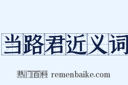 当路君近义词是什么意思的图片
